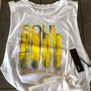 New w/ tags!Soulcycle distressed tank-size Medium